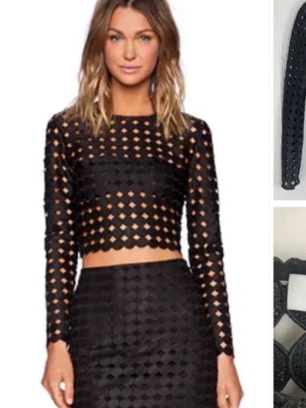 Black Sheer Crop Top